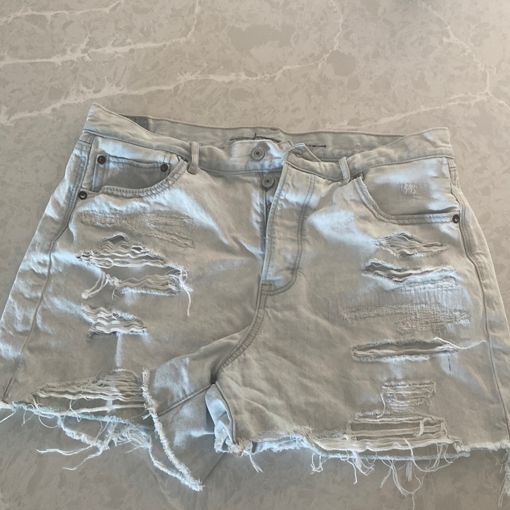 American Eagle Button Up denim shorts